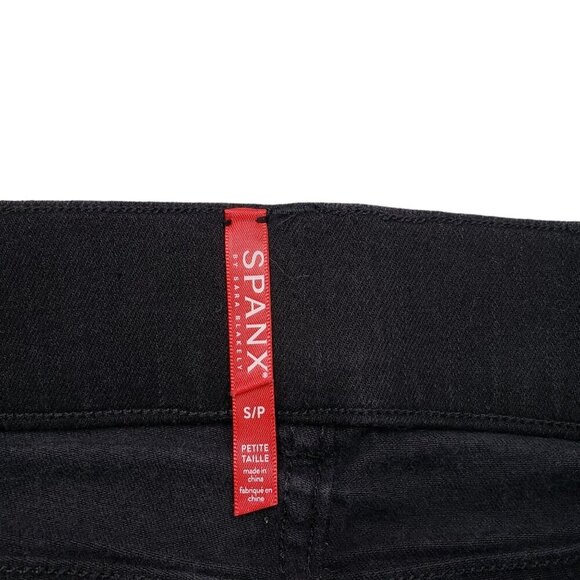Spanx Ankle Skinny Jeans Womens Small Black Mid Rise Pull On 20278q - Picture 6 of 8